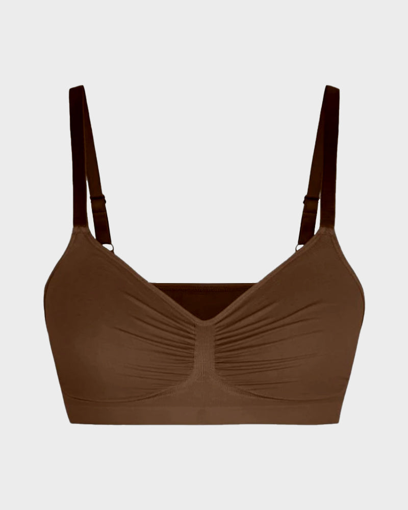 SheCurve Women's Full Coverage Wireless Sculpt Bra: Non-Padded, Seamless Comfort