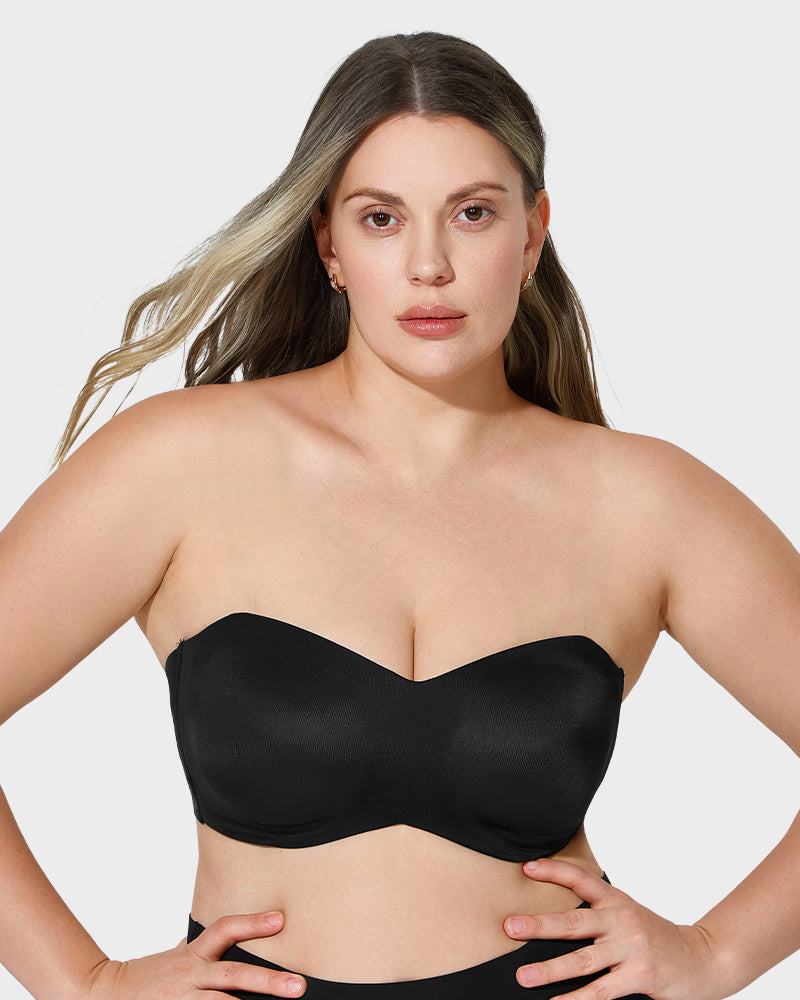 Ultimate Full Support Non-Slip Convertible Bandeau Bra for Invisible Comfort