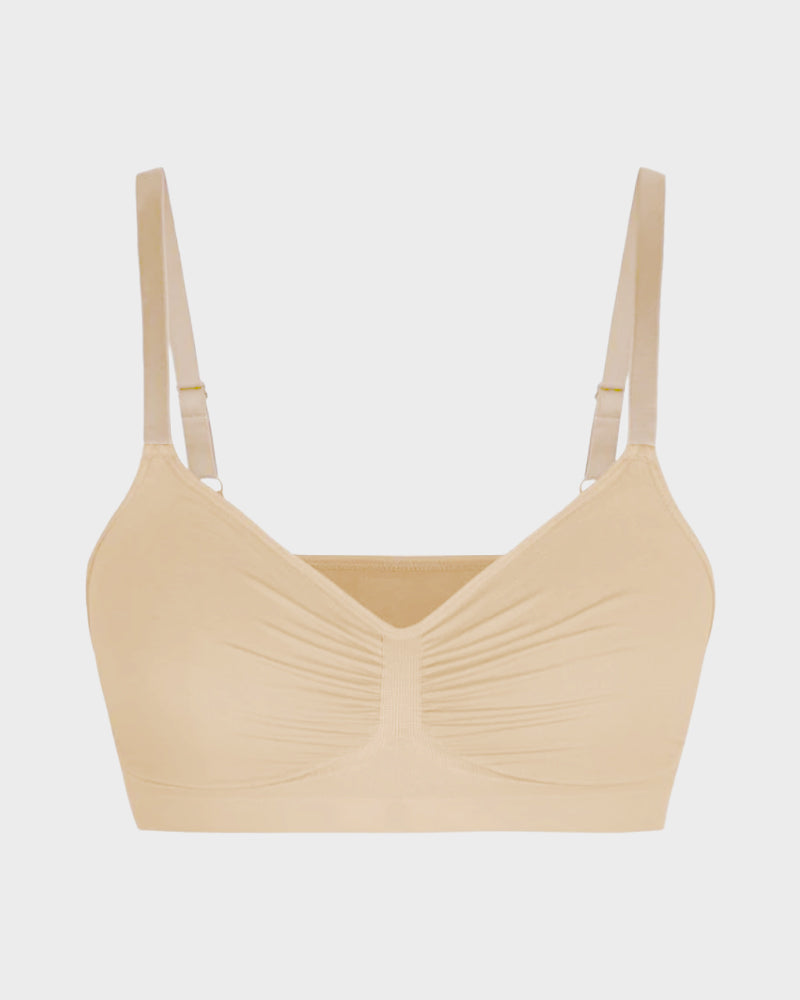 SheCurve Women's Full Coverage Wireless Sculpt Bra: Non-Padded, Seamless Comfort