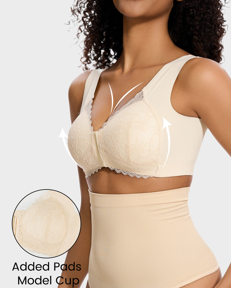 SheCurve 5D Front Closure Wireless Support Bra - Ultimate Comfort & Shaping Lift