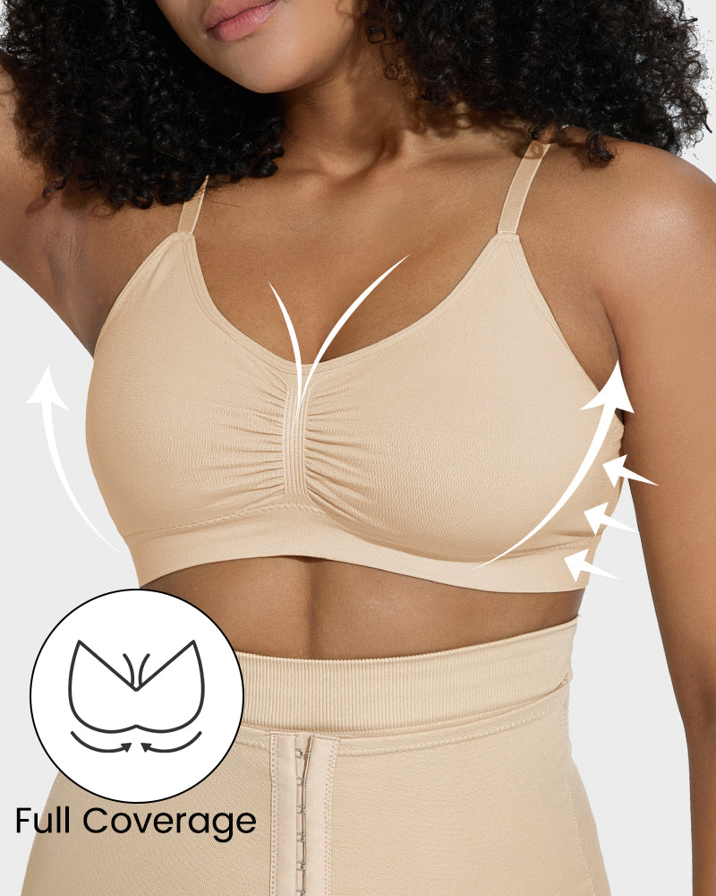 SheCurve Women's Full Coverage Wireless Sculpt Bra: Non-Padded, Seamless Comfort