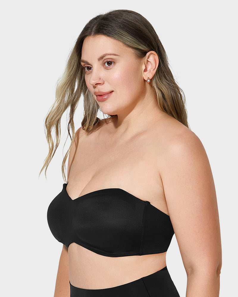 Ultimate Full Support Non-Slip Convertible Bandeau Bra for Invisible Comfort