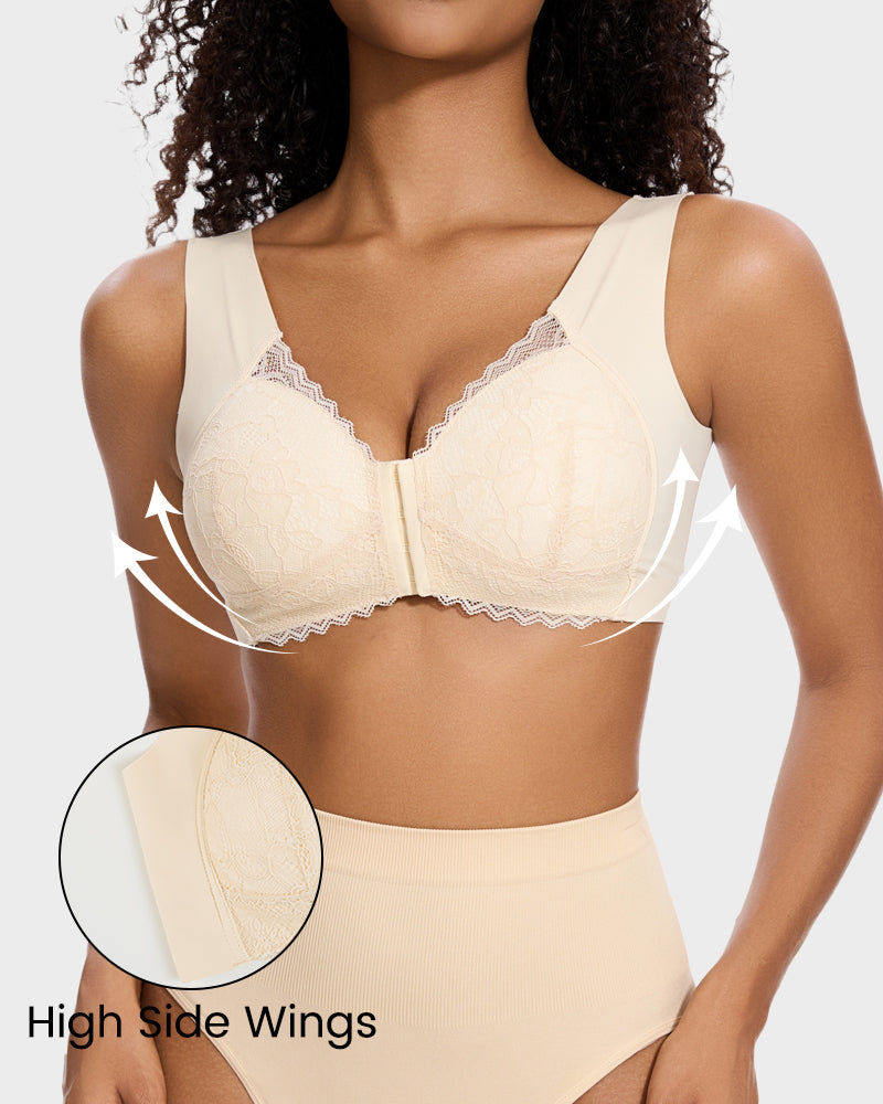 SheCurve 5D Front Closure Wireless Support Bra - Ultimate Comfort & Shaping Lift