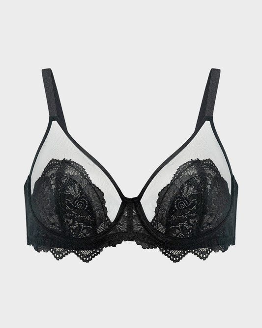 SheCurve Elegant Full Coverage Lace Minimizer Bra for Comfortable Everyday Support