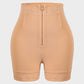 Boned High Waist Tummy Control Shaping Shorts with Zipper & Hooks