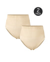 Mid-Waist Tummy Control Shaping Brief Panty (2 Pack)