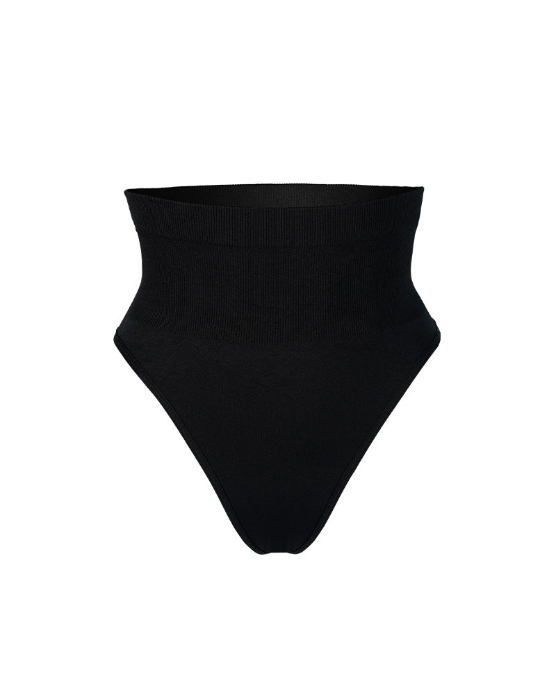Seamless Mid-Waist Tummy Control Thong Panty 2-Pack for Smooth Shaping
