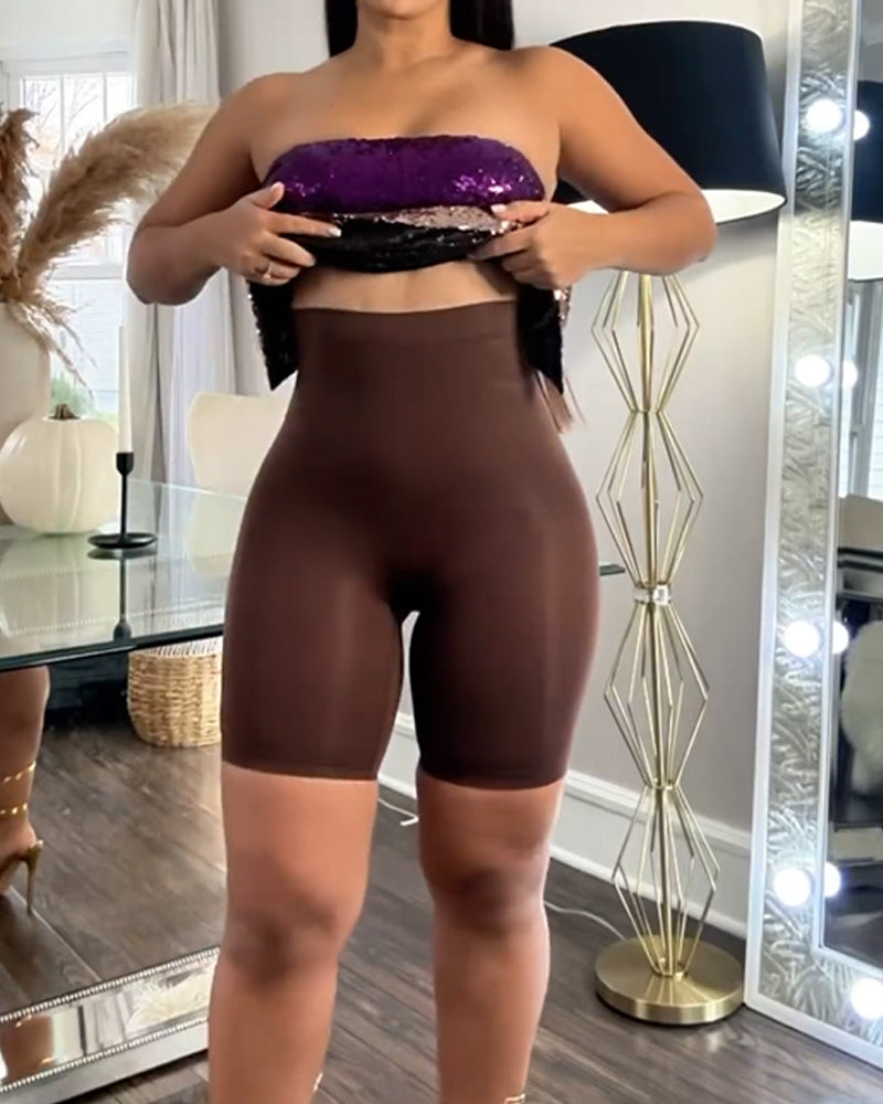 Seamless Butt Lifter Shaping Shorts: Tummy Control & Thigh Slimming Comfort