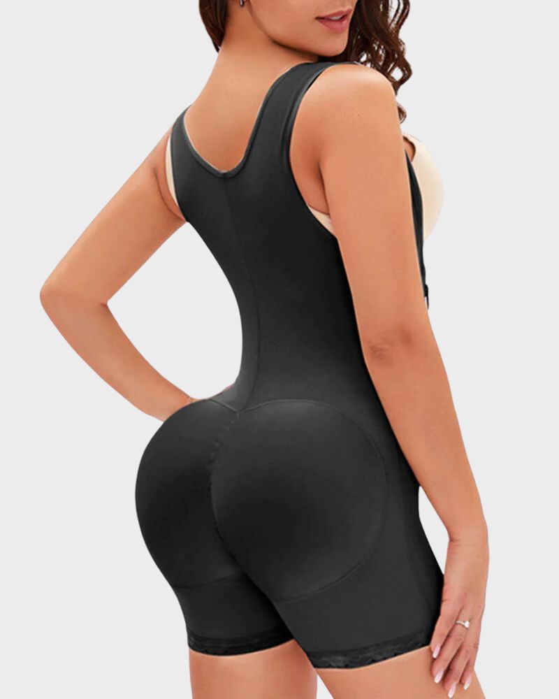 Ultimate High-Waisted Butt Lifter Body Shaper with Zipper & Adjustable Straps