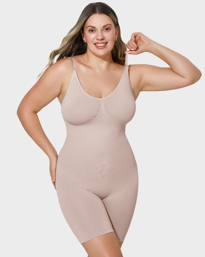 SheCurve Ultra-Smooth Seamless Full Body Shaper Bodysuit for Flawless Silhouettes