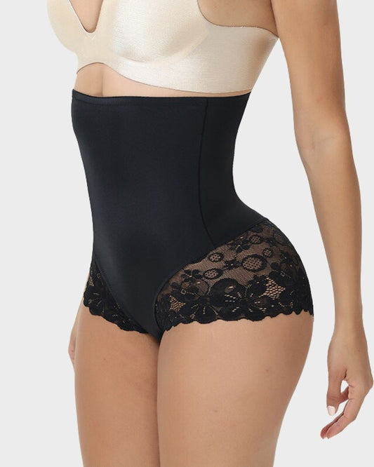 Ultra High Waist Lace Tummy Control Shaping Brief for Women - Comfortable Body Shaper