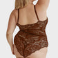 Elegant Deep V Lace Sculpting Thong Bodysuit for Women - Sexy Shapewear