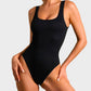 Comfortable Seamless Wide Strap Backless Thong Bodysuit for Body Sculpting