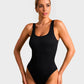 Comfortable Seamless Wide Strap Backless Thong Bodysuit for Body Sculpting