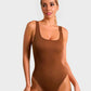 Comfortable Seamless Wide Strap Backless Thong Bodysuit for Body Sculpting