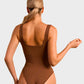 Comfortable Seamless Wide Strap Backless Thong Bodysuit for Body Sculpting
