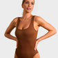 Comfortable Seamless Wide Strap Backless Thong Bodysuit for Body Sculpting