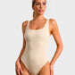 Comfortable Seamless Wide Strap Backless Thong Bodysuit for Body Sculpting