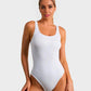 Comfortable Seamless Wide Strap Backless Thong Bodysuit for Body Sculpting