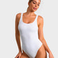 Comfortable Seamless Wide Strap Backless Thong Bodysuit for Body Sculpting