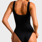Comfortable Seamless Wide Strap Backless Thong Bodysuit for Body Sculpting