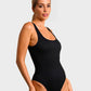 Comfortable Seamless Wide Strap Backless Thong Bodysuit for Body Sculpting