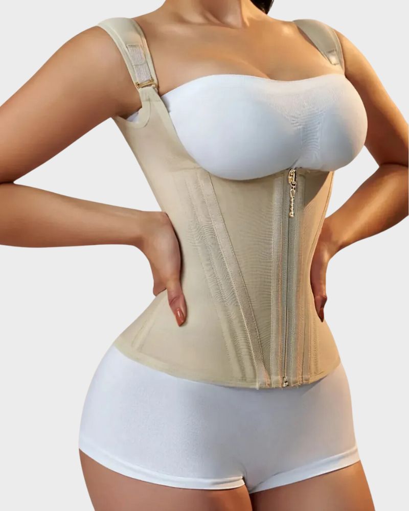 SheCurve Double Waistband Corset Vest Trainer: Instant Hourglass Shape, Posture Support