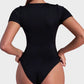 Seamless Square Neck Thong Bodysuit for Women - Tummy Control Shapewear