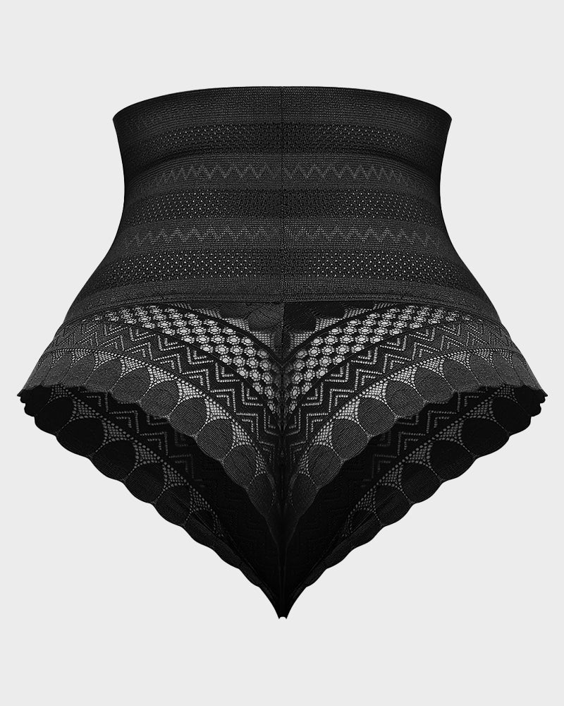 SheCurve High Waist Lace Mesh Tummy Control Shaping Panty: Breathable, Elegant Support