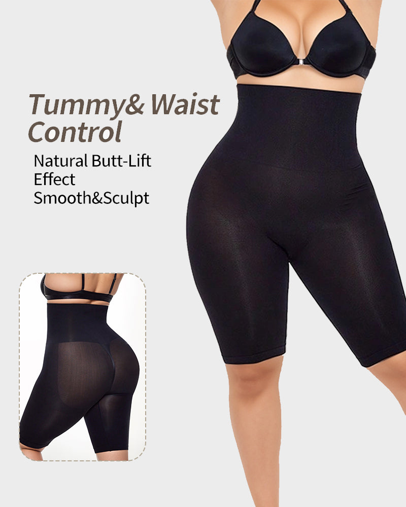 SheCurve Seamless High Waist Butt Lifting Shaping Shorts: Tummy & Thigh Control