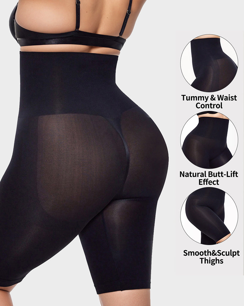SheCurve Seamless High Waist Butt Lifting Shaping Shorts: Tummy & Thigh Control