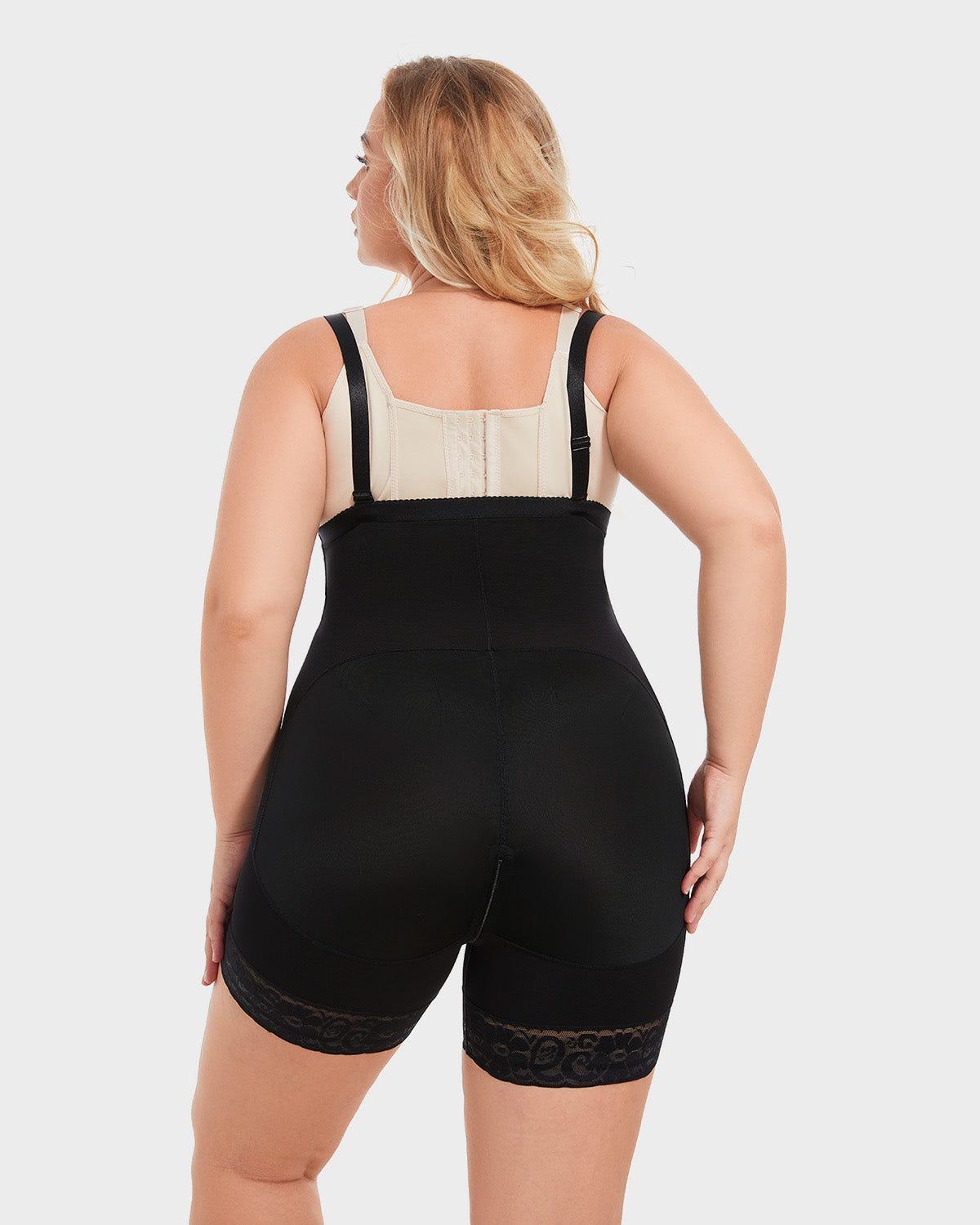 Firm Compression Open Bust Tummy Control Body Shaper for Seamless Sculpting