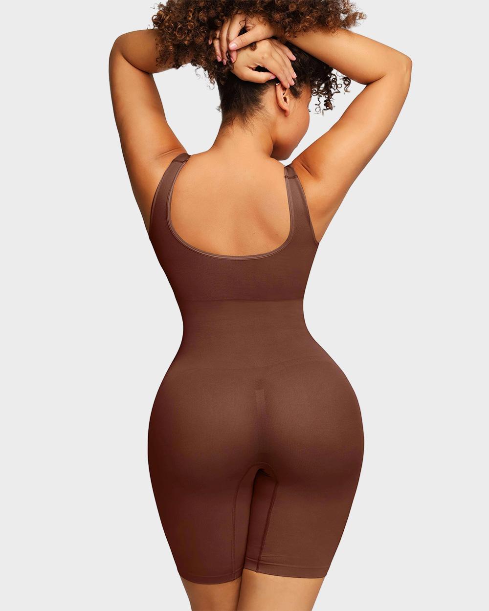 Shecurve Seamless Sculpting Mid-Thigh Bodysuit: Tummy Control, Butt Lift, Smooth Finish