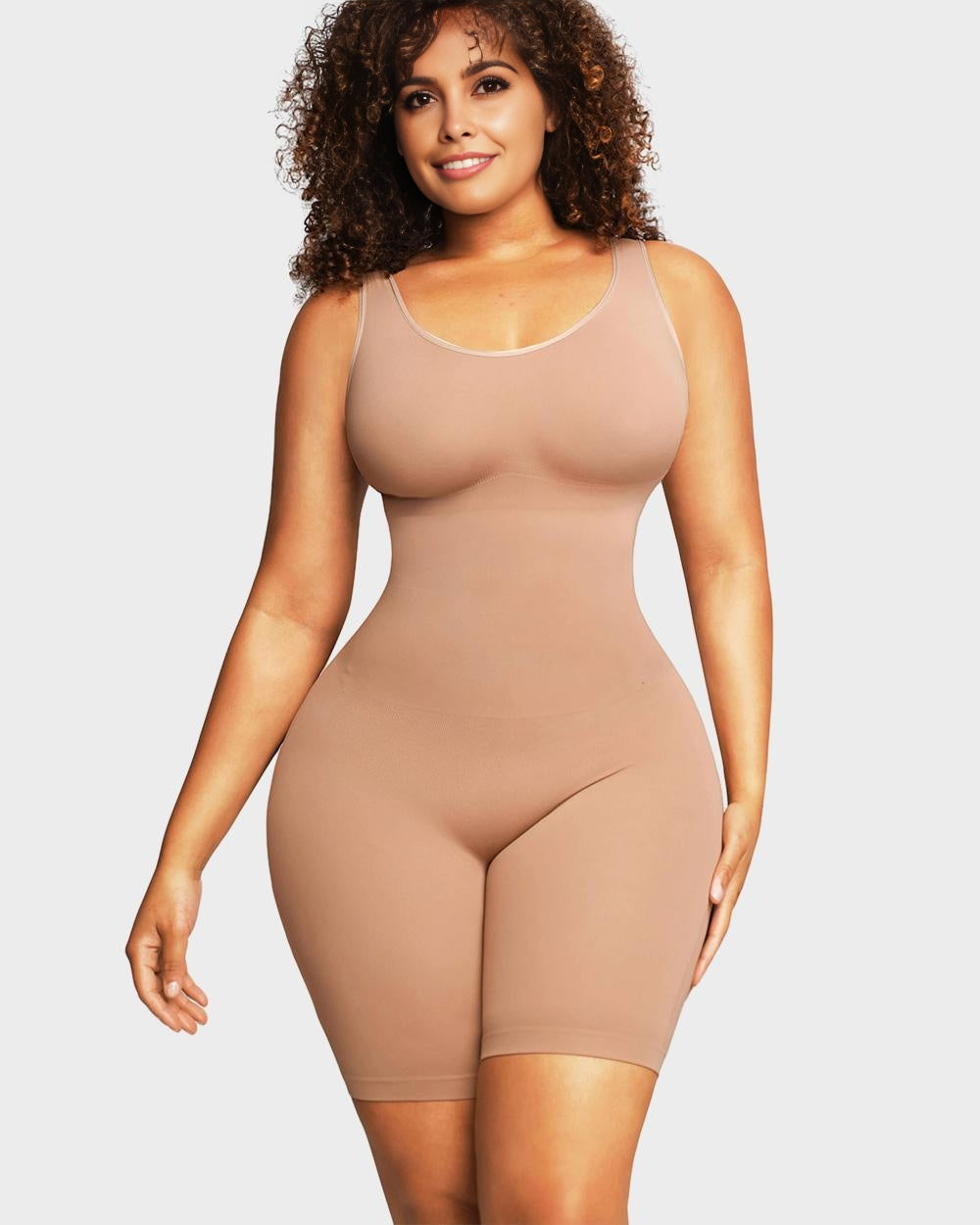 Ultimate Seamless Sculpting Mid-Thigh Bodysuit for Tummy Control & Butt Lift