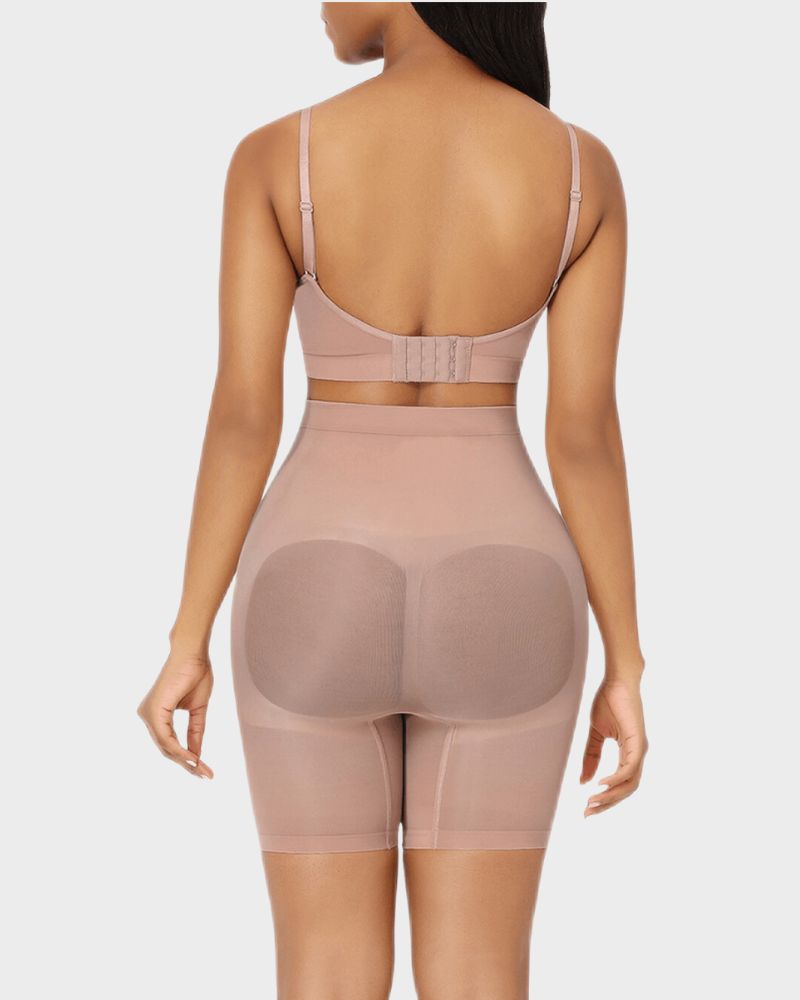Seamless Butt Lifter Shaping Shorts: Tummy Control & Thigh Slimming Comfort
