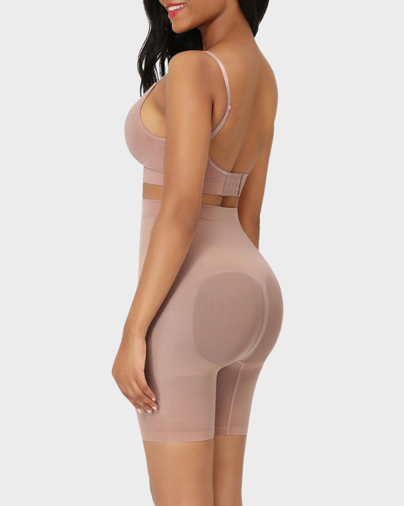 Seamless Butt Lifter Shaping Shorts: Tummy Control & Thigh Slimming Comfort