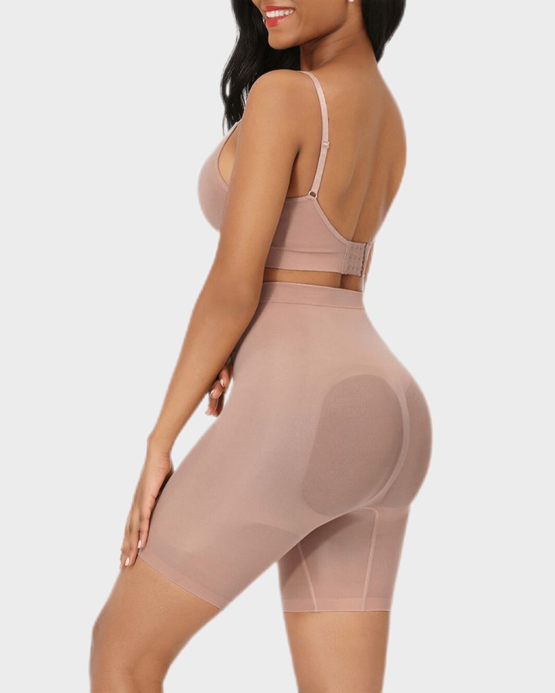 Seamless Butt Lifter Shaping Shorts: Tummy Control & Thigh Slimming Comfort