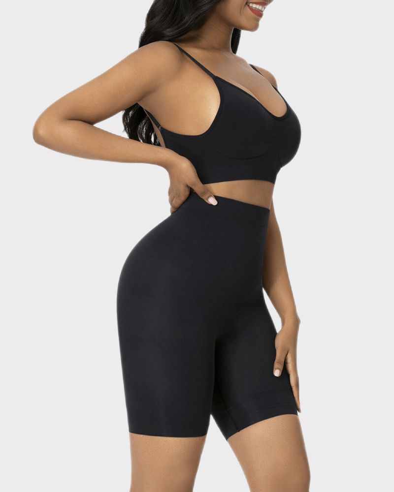 Seamless Butt Lifter Shaping Shorts: Tummy Control & Thigh Slimming Comfort