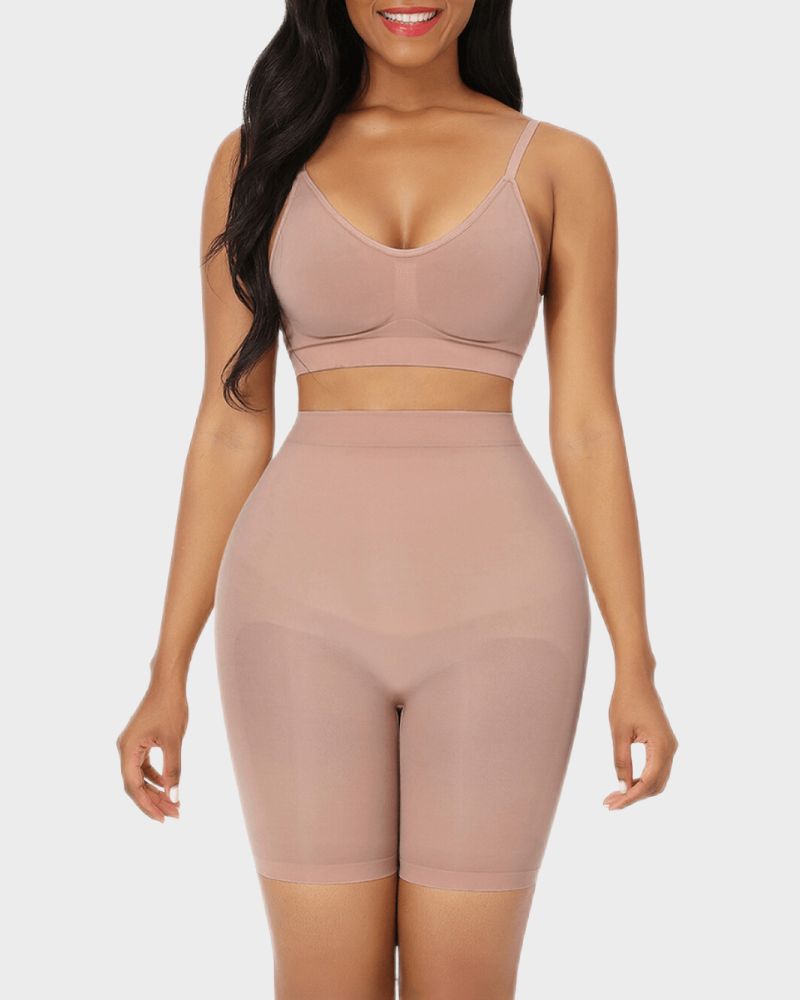 Seamless Butt Lifter Shaping Shorts: Tummy Control & Thigh Slimming Comfort