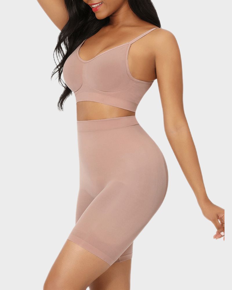 Seamless Butt Lifter Shaping Shorts: Tummy Control & Thigh Slimming Comfort