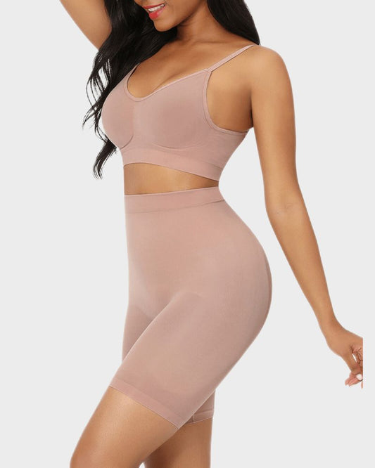 Seamless Butt Lifter Shaping Shorts: Tummy Control & Thigh Slimming Comfort