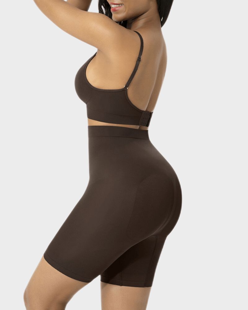 Seamless Butt Lifter Shaping Shorts: Tummy Control & Thigh Slimming Comfort