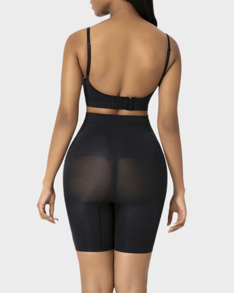 Seamless Butt Lifter Shaping Shorts: Tummy Control & Thigh Slimming Comfort