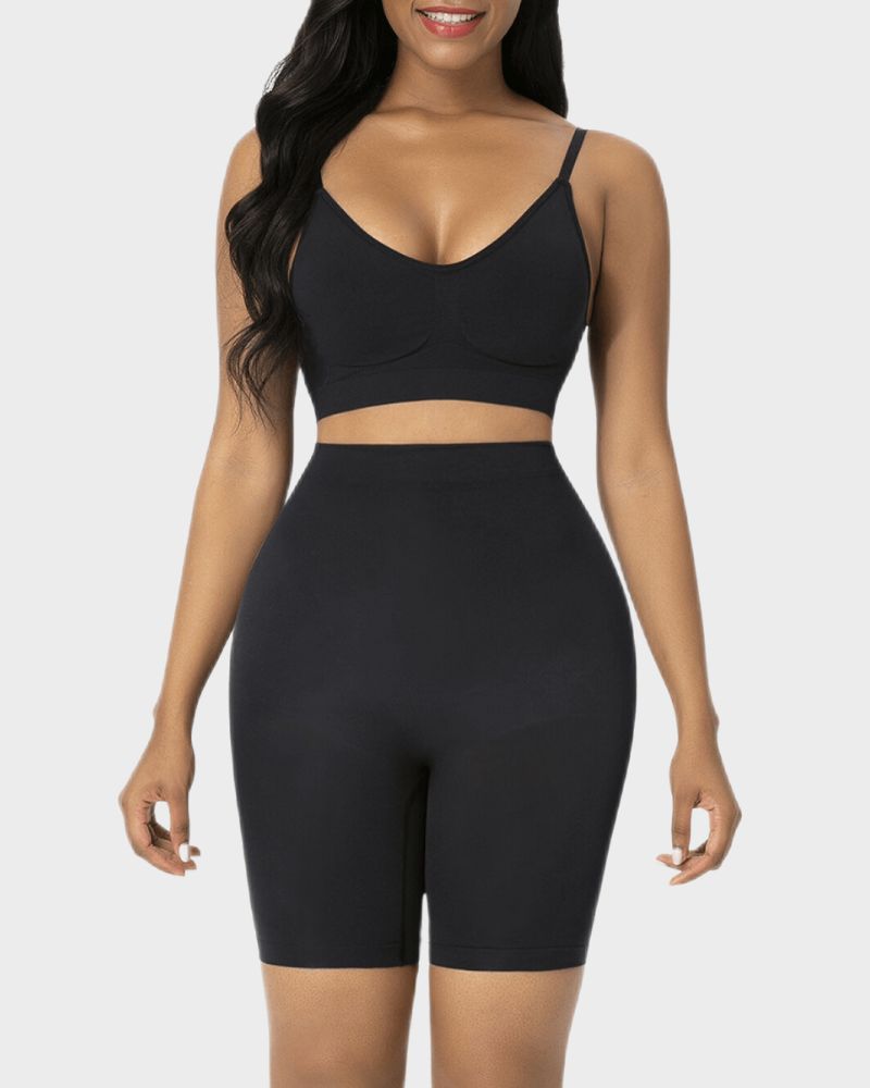 Seamless Butt Lifter Shaping Shorts: Tummy Control & Thigh Slimming Comfort