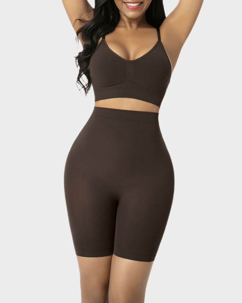 Seamless Butt Lifter Shaping Shorts: Tummy Control & Thigh Slimming Comfort