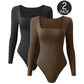 Trendy Square Neck Long Sleeve Bodysuit (2 Pack)