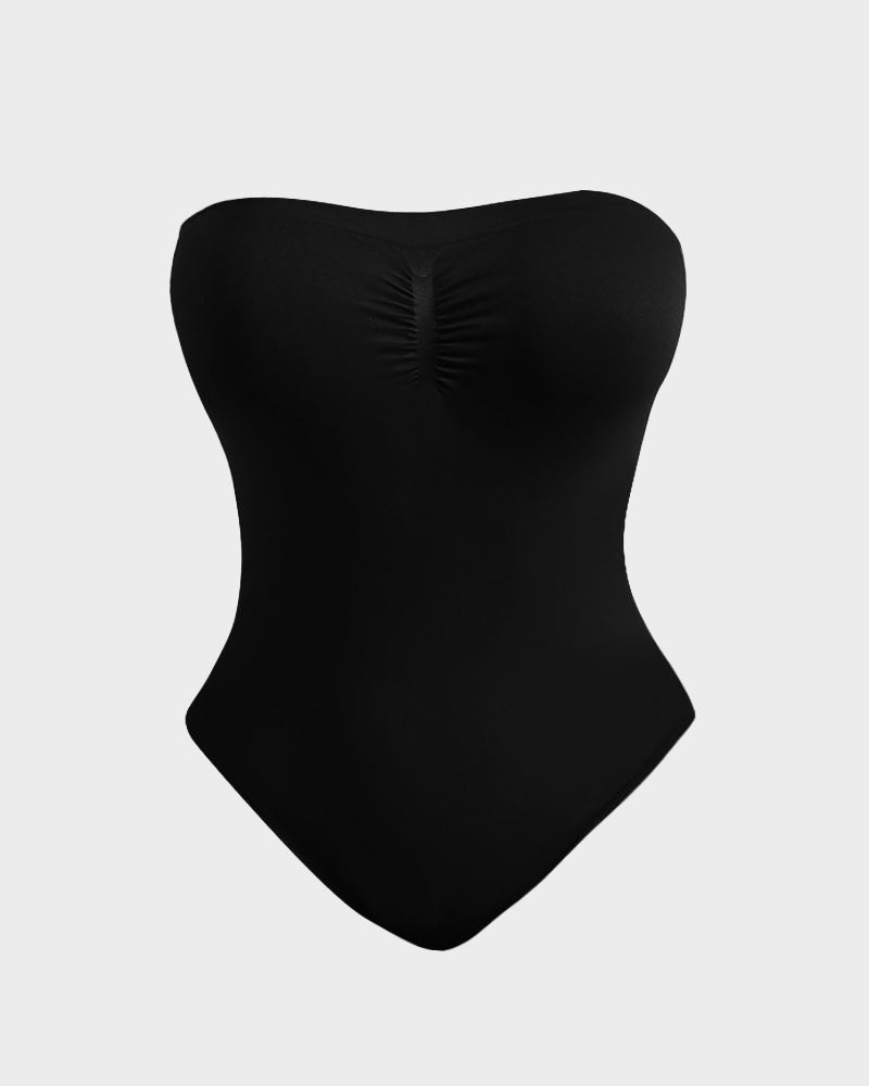 Seamless Strapless Tummy Control Sculpting Bodysuit for Flattering Invisible Comfort