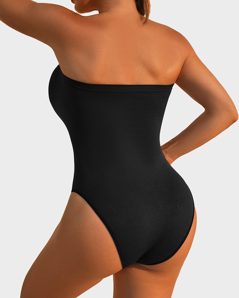 Seamless Strapless Tummy Control Sculpting Bodysuit for Flattering Invisible Comfort