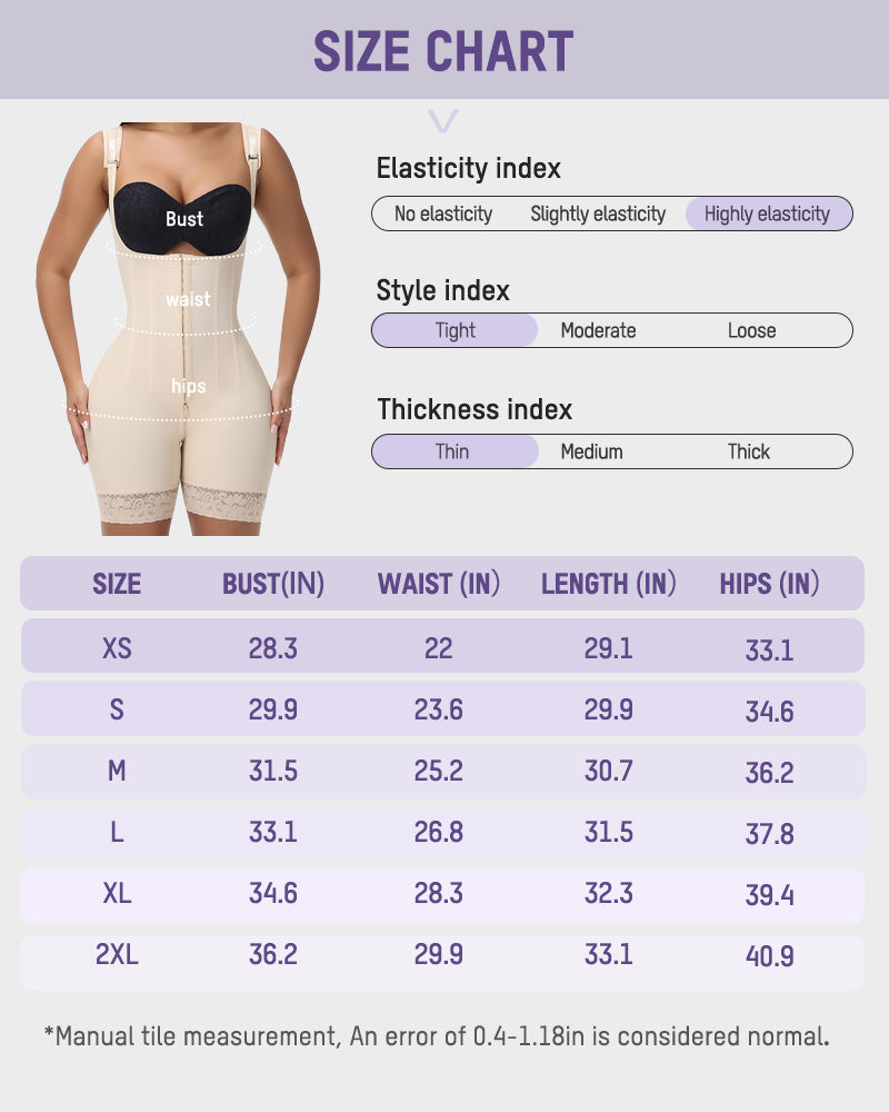 Premium Colombian Faja High-Compression Full Body Shaper with Tummy Control