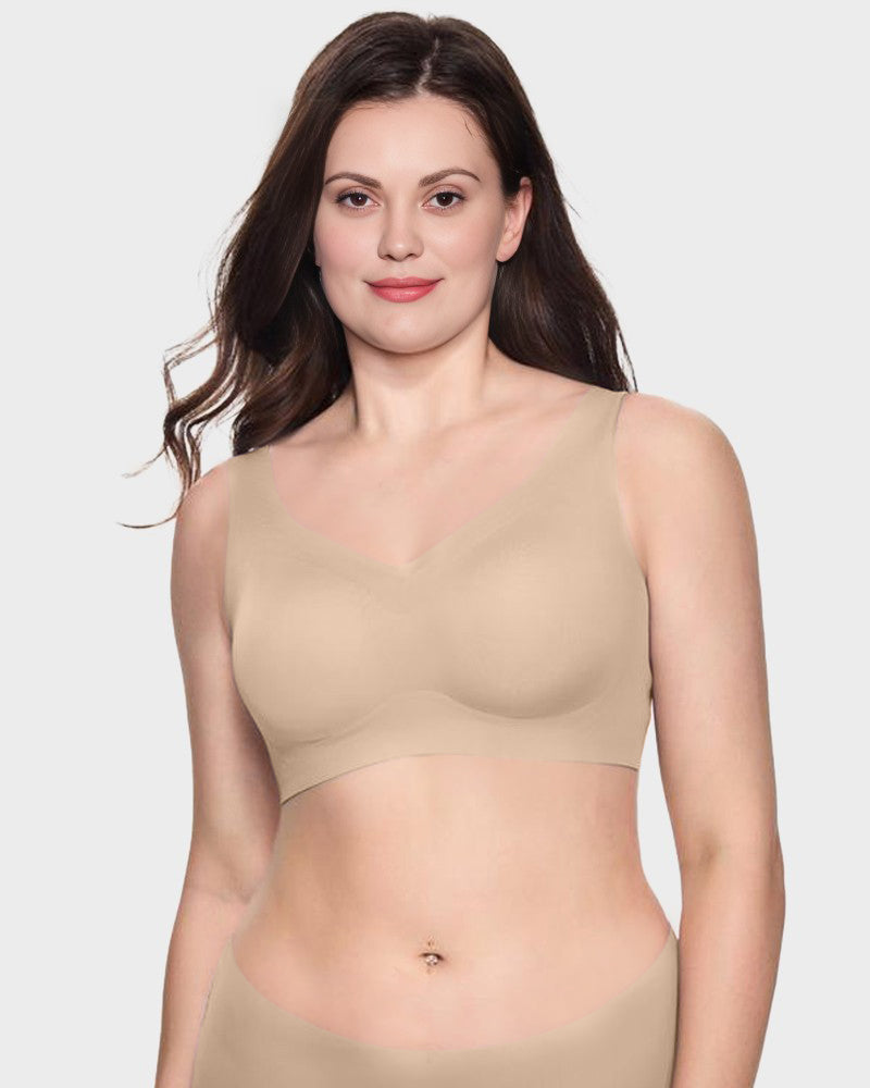 Cooling Wire-Free Antibacterial Minimizer Bra: Seamless Comfort & Gentle Lift